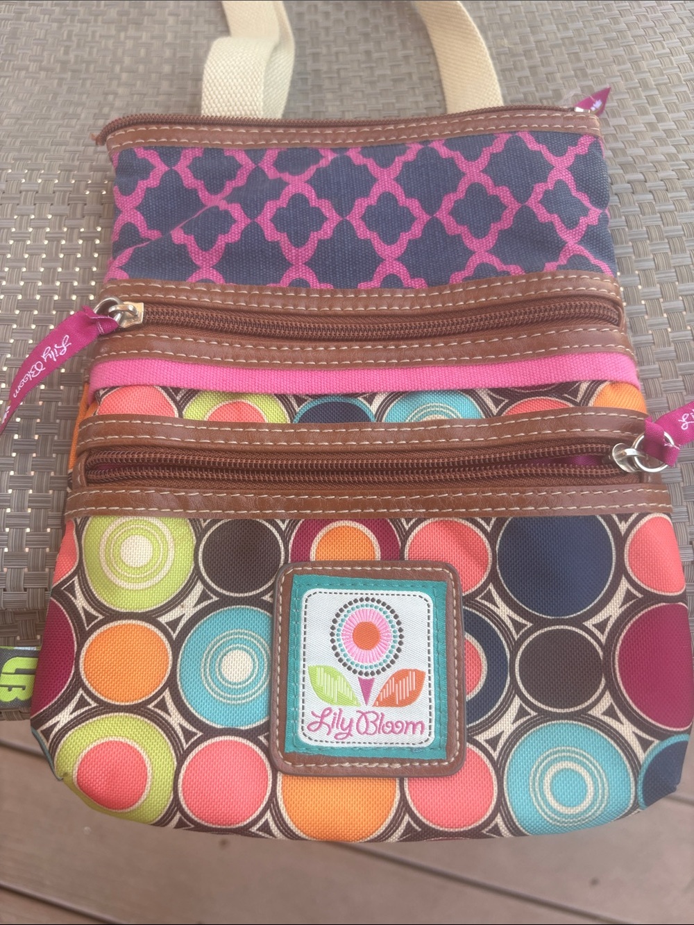 Lily Bloom Multi-Color Circle Crossbody Bag